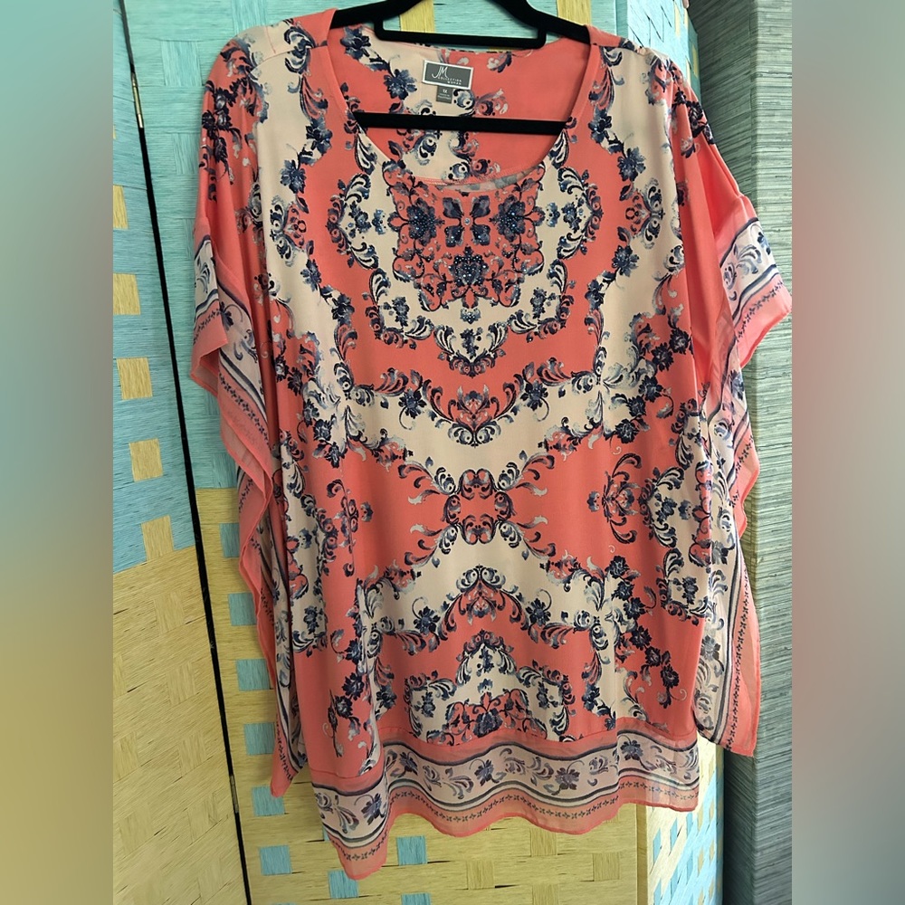 JM Collection Poncho Style Top